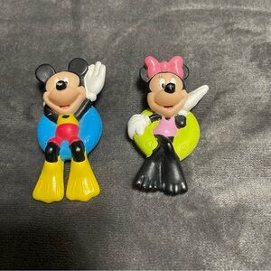 Disney Mickey and Minnie Mouse vintage  Swimming/BathToys- hard plastic